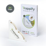 Trappify Fly Traps Indoor for Home - Window Fly Traps - House Window Fruit Fly Traps for Indoors, Gnat - Disposable Indoor Fly Trap with Extra Sticky Adhesive Strips - Inside Bug Catchers (24)