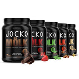 Jocko Mölk Whey Protein Powder (Chocolate) - Keto, Probiotics, Grass Fed, Digestive Enzymes, Amino Acids, Sugar Free Monk Fruit Blend - Supports Muscle Recovery & Growth - 31 Servings (2lb Old Tub)