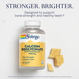 Solaray Calcium Bisglycinate 1000mg with Vitamin D-3, Chelated Calcium Supplement for Bone Strength and Healthy Teeth Support, Enhanced Absorption and Easy to Digest, 30 Servings, 120 VegCaps