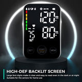 Blood Pressure Monitor Upper Arm Blood Pressure Monitors for Home Use BP Machine with 2x120 Reading Memory Adjustable Arm Cuff 8.7"-15.7" Large Display with LED Background Light Storage Bag