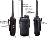 Retevis RT27 Walkie Talkies,Two Way Radio with Shoulder Speaker Mic,2 Way Radios Long Range,USB Charging Base,Local Alarm,Walkie Talkie for Adults Construction Site School Security(5 Pack)