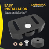 Canamax 490-241-0038 Rolling Skid Shoes Set for Snowblower - Fit Most 2-Stage and 3-Stage Snow Thrower - Compatible with Craftsman MTD, Arnold Troy-Bilt Cub Cadet Yard-Man Ariens and More