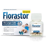 Florastor Probiotics for Digestive & Immune Health, 30 Capsules, Probiotics for Women & Men, Helps Flush Out Bad Bacteria, Boost The Good with Our Strain Saccharomyces Boulardii, Packaging May Vary