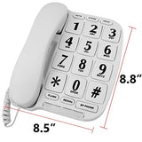 Big Button Phone for Wall or Desk with Speaker and Memory