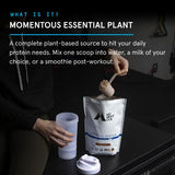 Momentous Essential Plant-Based Pea and Rice Protein Powder, Vegan, Gluten-Free, Non-GMO, NSF Certified, All Day Essential Use Protein Powder for Men and Women (Chocolate, Bag)