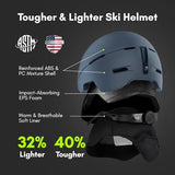 Extremus Snow Bound II Ski Helmet with 12 Adjustable Vents, ABS Shell, and EPS Foam for Men and Women