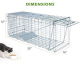 Animals Trap Cage Cover, Trap Cage Cover with Mesh Window for 1-2 Door Humane Animal Trap Cage 32 x 10 x 12inch, Cage not Included (Trap Cage+ Glover)