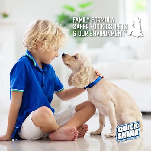 Quick Shine Multi Surface Floor Finish 27oz, 2Pk | Cleaner & Polish to use on Hardwood, Laminate, Luxury Vinyl Plank LVT, Tile & Stone | Safer Choice w/Clean Shine Technology | Shine-Protect-Refresh