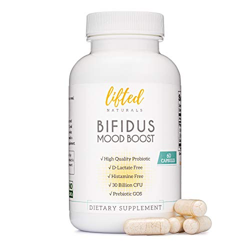 Probiotics 30 Billion CFU - Bifidus Mood Support Supplement w/prebiotics & probiotics for Women and Men - Mood & Digestion Support- Histamine Free - Natural Mood Boost - 60 Days Supply, Non-GMO
