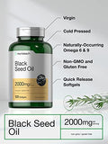 Black Seed Oil 2000mg | 120 Softgel Capsules | Cold Pressed Nigella Sativa Pills | Non-GMO, Gluten Free Supplement | by Horbaach