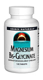 Source Naturals Magnesium Bis-Glycinate - Supports Cardiovascular and Muscle Health - 120 Tablets