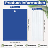 100 Pcs Double Sided Sticky Traps for Flying Plant Insect Like White Flies Aphids 6 x 8 Inch Sticky Gnat Traps Killer Fruit Fly Traps for Indoor Outdoor Including Twist Ties, Blue