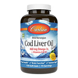 Carlson - Cod Liver Oil Gems, 460 mg Omega-3s, Plus Vitamins A and D3, Wild Caught Norwegian Arctic Cod Liver Oil, Sustainably Sourced Nordic Fish Oil Capsules, Lemon, 150 Softgels