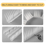 OFFO Bird Spikes Pigeon Outdoor Deterrent Spikes for Cat Keep Birds Raccoon Woodpecker Away Covers 40 Feet(12.2m), Frosted White