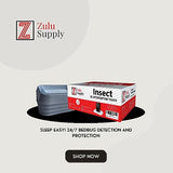 Zulu Supply Bed Bug Interceptors, Traps, Bedbug Monitor, Insect Detector for Bed Legs or Furniture (White XL 4-Pack)