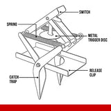 ALLRoad Mole Trap That Kill Easy Set Eliminator Scissor Mole Trap for Lawns Reusable Galvanized Steel Mole Killer Quick Capture Outdoor Use