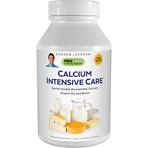 Andrew Lessman Calcium Intensive Care - 180 Capsules - Maintains Healthy Bone and Skeletal Tissues. Vitamin D & Boron. Ultra-Fine, Highly Absorbable Powder in Easy-to-Swallow Capsule. No Additives.