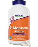 Now D-Mannose 500 mg, 300 Capsules - Vegan, Non GMO Supplement for Women and Men - Supports Healthy Urinary Tract, Cleanses The Bladder