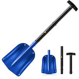 ORIENTOOLS Aluminum Snow Shovel 3 Piece Collapsible Snow Shovel with Extendable Handle 26-32 Inch, Portable Lightweight Sport Utility Shovel for Cars, Camping, Garden, Snowmobiles and Mud (8.7" Blade)