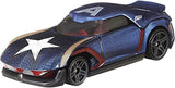 Hot Wheels Marvel Toy Character Car 5-Pack in 1:64 Scale: Captain America, Black Panther, Black Widow, Iron Man & Thanos