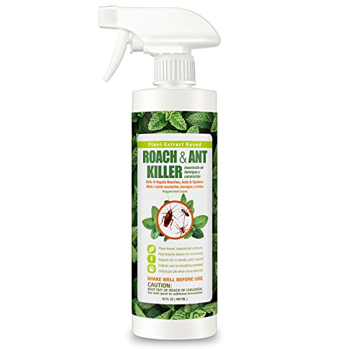 EcoVenger Roach & Ant Killer, Kills on Contact, Extended 4-Week Deterrence, Kills Ants & Other Indoor&Outdoor Crawling Insects, Natural & Non-Toxic, Pleasant Botanical Scent, Safe for Children & Pets