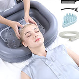 Rehand Inflatable Wash Basin, Portable Shampoo Bowl for The Elderly, Disabled, Bedridden and Handicapped, Portable Hair Washing Sink for Pregnant Woman, Bedside and in Bed Hair Washing Tray