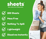 Sheets Laundry Club The Largest 200 Laundry Detergent Sheets Plastic Free Fresh Linen Scent Hypoallergenic Safe For Sensitive Skin Earth Friendly Easy To Use (Up to 400 Loads)