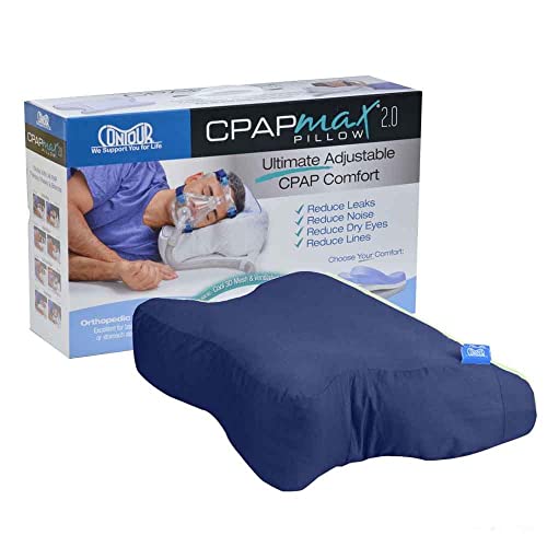 Contour CPAPMax Pillow 2.0 w/Navy Pillowcase