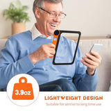 30X 5X Large Magnifying Glass for Reading Full Book Page Magnifying Glass Folding Handheld Magnifier for Seniors Reading Newspaper, Maps Great Gift for Low Visions Orange