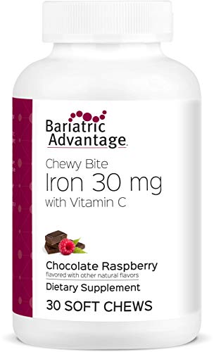 Bariatric Advantage Iron Chewy Bite Chocolate Raspberry Truffle (30 mg iron, 60 mg vitamin c) 30 count