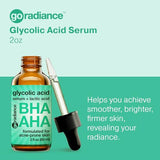 2X BIGGER 2OZ, Go Radiance 5% Glycolic Acid Serum, Salicylic Acid Serum for Acne-prone Skin, BHA Liquid Exfoliant, AHA Peel Lactic Acid Serum, Gentle Glycolic Acid Peel For Oil Control & Pore Reducer