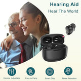 TARESING Invisible Hearing Aids, CIC Digital Rechargeable Hearing Aids for Seniors & Adults with Noise Cancelling,Portable For Adults Small and Tiny (Black)