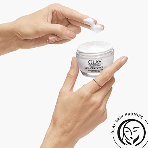 Olay Regenerist Collagen Peptide 24 Face Moisturizer Cream with Niacinamide for Firmer Skin, Anti-Wrinkle Fragrance-Free 1.7 oz, Includes Olay Whip Travel Size for Dry Skin