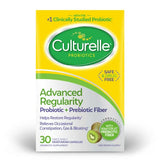 Culturelle Advanced Regularity Daily Probiotic for Women & Men, 30 Count, Probiotic + Prebiotic Fiber Restores Regularity & Reduces Occasional Constipation, Gas & Bloating, Gluten & Soy Free, Non-GMO