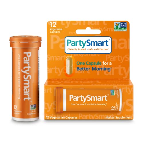 Himalaya PartySmart, One Capsule for a Better Morning, 12 Nights Out Supply, Non-GMO, Plant-Based, 250 mg, 12 Capsules