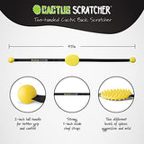 Cactus Scratcher Original Back Scratcher with 2 Sides Featuring Aggressive and Soft Spikes, Great for The Mobility Impaired and Hard-to-Reach Places, Makes an Awesome After-Surgery Gift - Yellow