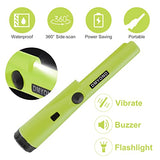 Dmyond Metal Detector Pinpointer, Professional Waterproof Handheld Pin Pointer Wand, Search Treasure Pinpointing Finder Probe with 9V Battery for Adults, Kids - Green