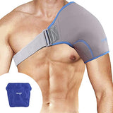 NEWGO Shoulder Ice Pack Rotator Cuff Cold Therapy, Ice Pack Shoulder Cold Pack Reusable Shoulder Ice Pack Wrap for Pain Relief & Tendonitis, Recovery After Shoulder Surgery, Swelling - Gray