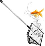 Grepol-V Aquarium Fish Net, 8 Inch Fine Mesh Fish Tank with Extendable 9-24 inch Long Handle