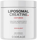 Codeage Liposomal Creatine Monohydrate Supplement, Pure Creatine 2500mg - Over 3 Months Supply, Micronized Creatine Powder, Creatinine Muscles Sports Nutrition and Athletes, Non-GMO - 300 Capsules