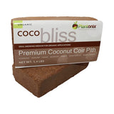 Coco Bliss Coco Coir - Compressed Coco Coir Bricks with Low EC and pH Balance - High Expansion Coco Fiber for Herbs, Flowers, Planting - OMRI Listed Renewable Coconut Soil (650 Grams, 6 Bricks)