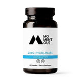 Momentous Zinc Picolinate - Immunity & Hormone Support - Bioavailable Zinc Supplement- Promotes Joint Health & Lean Muscle Mass (60 Servings)