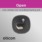 Genuine Oticon Hearing Aid Domes Minifit Open 6mm (0.24 inches - Small), Oticon Branded OEM Denmark Replacements, Authentic Accessories for Optimal Performance -3 Pack/30 Domes Total