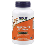 NOW Supplements, Probiotic-10™, 100 Billion, with 10 Probiotic Strains,Dairy, Soy and Gluten Free, Strain Verified, 60 Veg Capsules