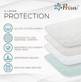 PRIVA 4 Pack Waterproof Washable Incontinence Bed Pads, 24 x 34 Inch Reusable Bed Wetting Underpad, Heavy Duty Mattress Protection for Elderly Seniors, Kids, Pets, Ultra Absorbent Pee Pads