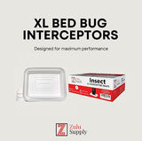 Zulu Supply Bed Bug Interceptors, Traps, Bedbug Monitor, Insect Detector for Bed Legs or Furniture (White XL 4-Pack)