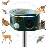 Heco Armor Ultrasonic Solar Animal Repeller Outdoor with Motion Sensor, Deer Dog Squirrel Skunk Cat Repellent Devices