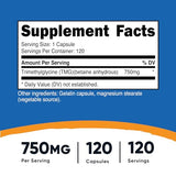 Nutricost TMG 750mg, 120 Capsules