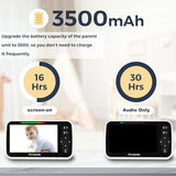 Firskids 5" Baby Monitor with 30Hour Battery Life, 1000ft Long Range Baby Monitor with Camera and Audio, Night Vision VOX Mode 2 Way Talk for Baby Elderly Indoor Monitoring