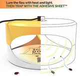 Yellow and White ASPECTEK - Trapest Sticky Dome Flea Bed Bug Trap with 2 Glue Discs. Odorless Cleaner and Flea Killer Trap Pad (Flea Trap)